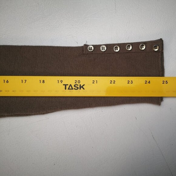 Zara Knit Ladies Size Large Lightweight Taupe Button Front Cardigan - Picture 12 of 14